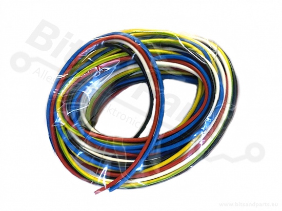Wire set 5 colors 1x0.50mm² 20AWG multi-core flexible
