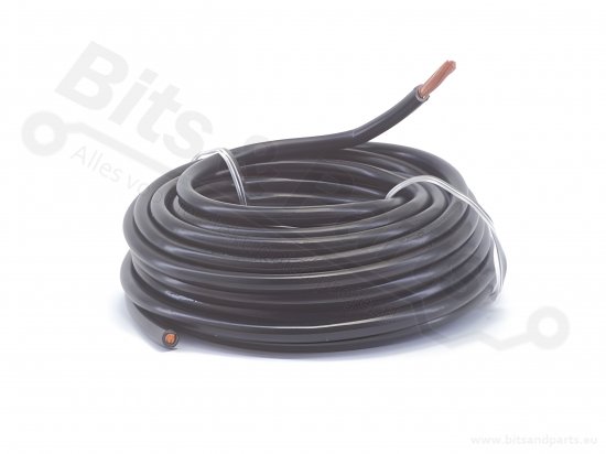 Wire 1x3.0mm² multi-stranded flexible core 5 meters black