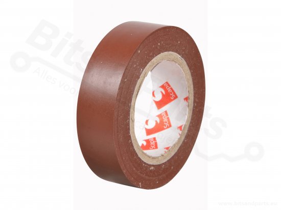Isolatietape PVC 10mx15mm bruin