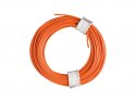 Draad 1x0,14mm2 26AWG meeraderige soepele kern 10 meter oranje
