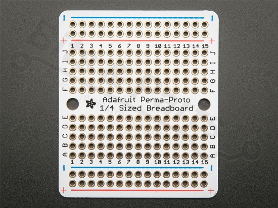 Prototyping board PermaProto quarter-sized breadboard PCB - Adafruit 1608