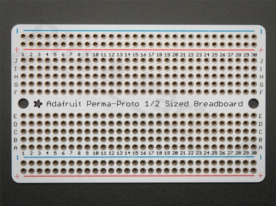 Prototyping board PermaProto half-sized breadboard PCB - Adafruit 1609