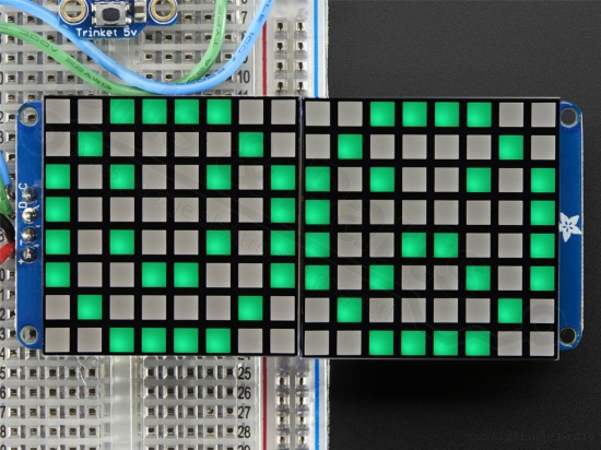 LED Matrix Display Module/Backpack 16x8 Square/Green - Adafruit 2042 