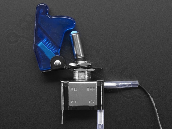 Toggle switch with safety cap blue - Adafruit 3306