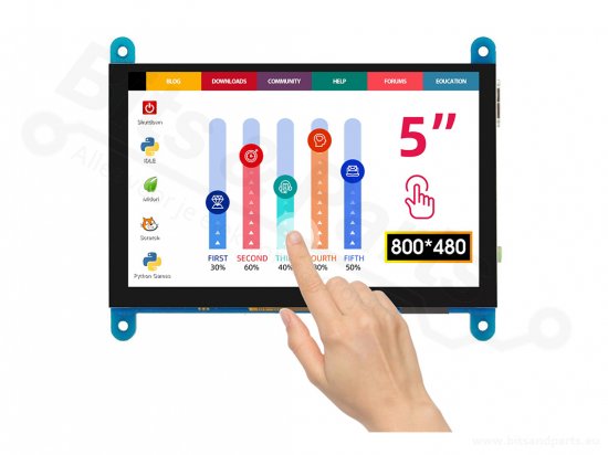 Display Raspberry Pi 5inch LCD cap. touchscreen 8000x480 - Elecrow RC050