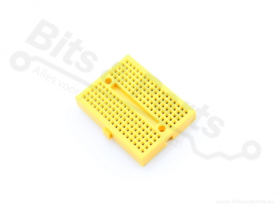 Breadboard 170 pins geel - universeel experimenteer board