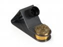 Soldering iron stand with soldering iron cleaner (gold shavings)